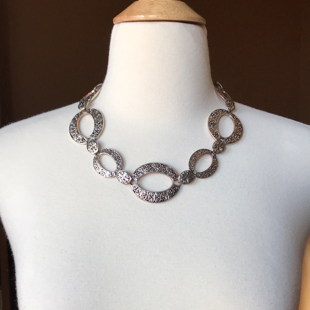 Silver Statement Necklace. - image 1